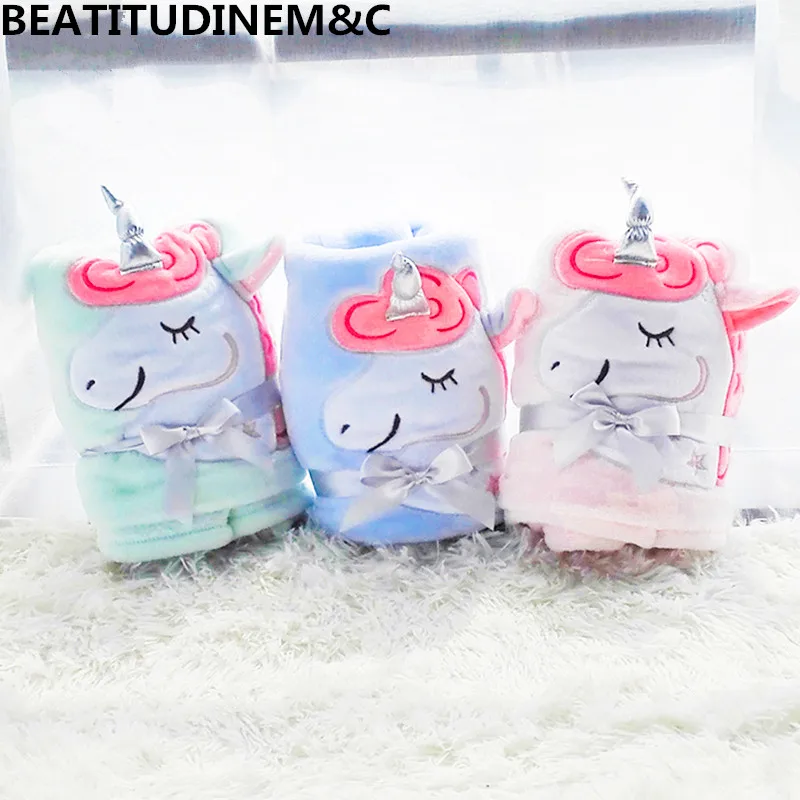 

High Quality Unicorn Embroidery Plush Blanket, Unicorn Plush Toys, Children Flannel Blankets, Baby Blankets, Warm Blankets, Gift