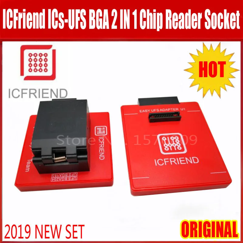 Новейший UFS разъем адаптера ICFriend ICs-UFS 2в1 поддержка UFS BGA254 BGA153 с легкий JTAG плюс коробка