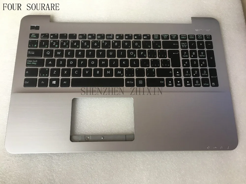 Четыре sourare для Asus X555UA чехол-подставка серебристого цвета с британской клавиатурой