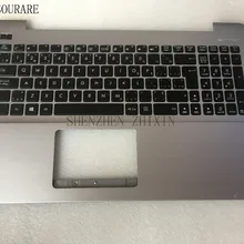 Четыре sourare для Asus X555UA чехол-подставка серебристого цвета с британской клавиатурой