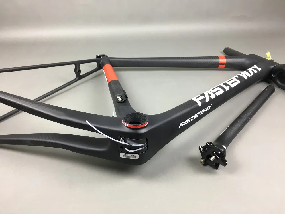 Discount classic design FASTERWAY PRO full black with no logo carbon road bike frameset:carbon Frame+Seatpost+Fork+Clamp+Headset,free ems 99