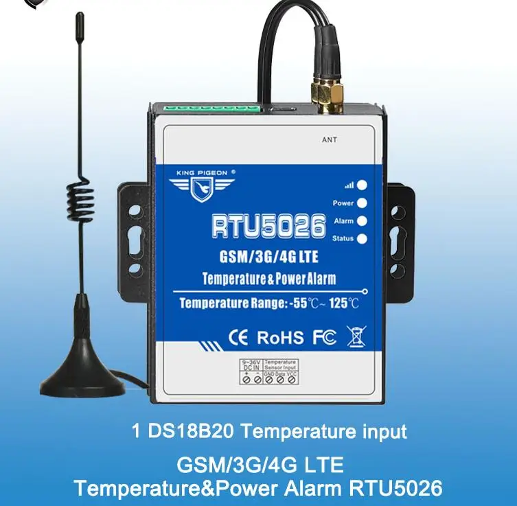 GSM Телеметрия мониторинг температуры сигнализации RTU5026 Поддержка удаленного сброса перезагрузки по SMS