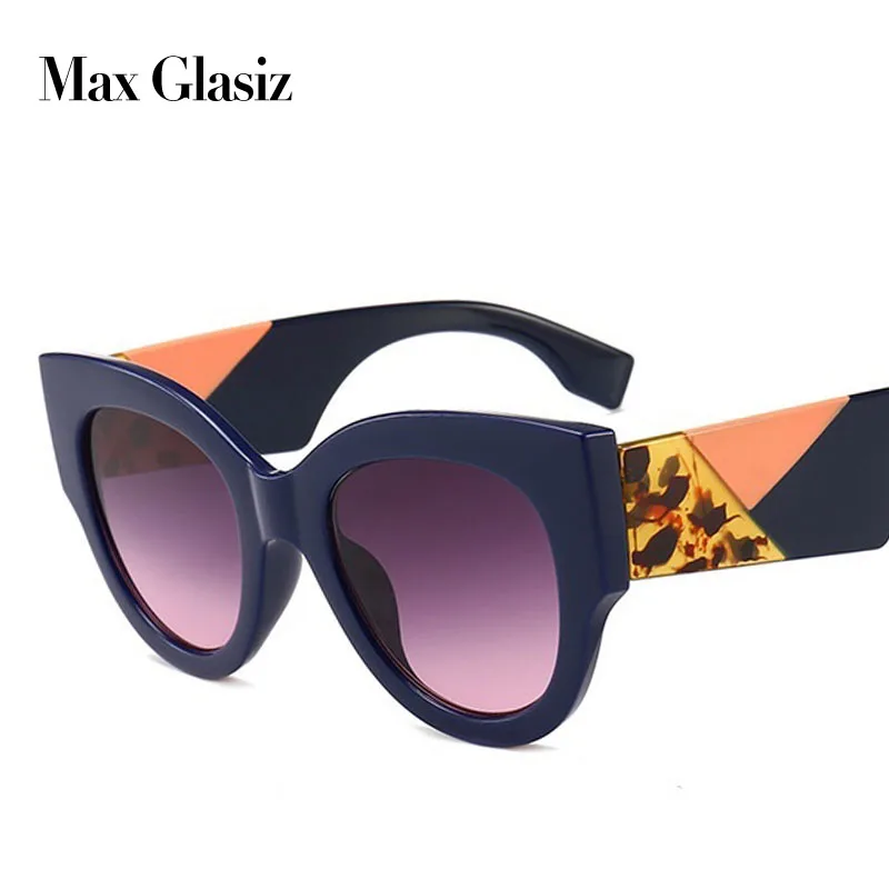 

New Brand Designer Sunglasses Women 2018 Cat Eye Shade Frame Retro Fashion Blue Sun Glasses Female Gafas de sol mujer UV400