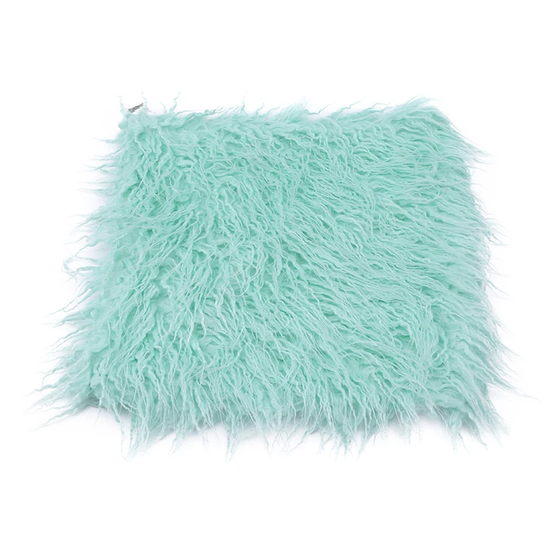 40x40 см модные Плюшевые Пушистые Чехлы для подушек супер мягкие домашние декоративные подушки на кровать, диван Чехлы для подушек - Цвет: Lake blue