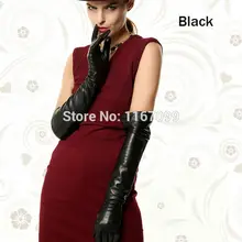 Одежда высшего качества черный локоть кожа Прихватки для мангала Длинные для Для женщин winterl замшевые перчатки Luva de couro 1 пара/лот