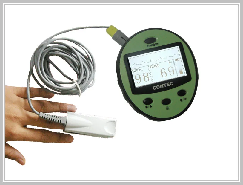 

Palm Type Moniting SPO2 Pulse Rate Oxygen CE Approved Digital Finger Pulse oximeter LED Display With Oximeter Probe CMS60A