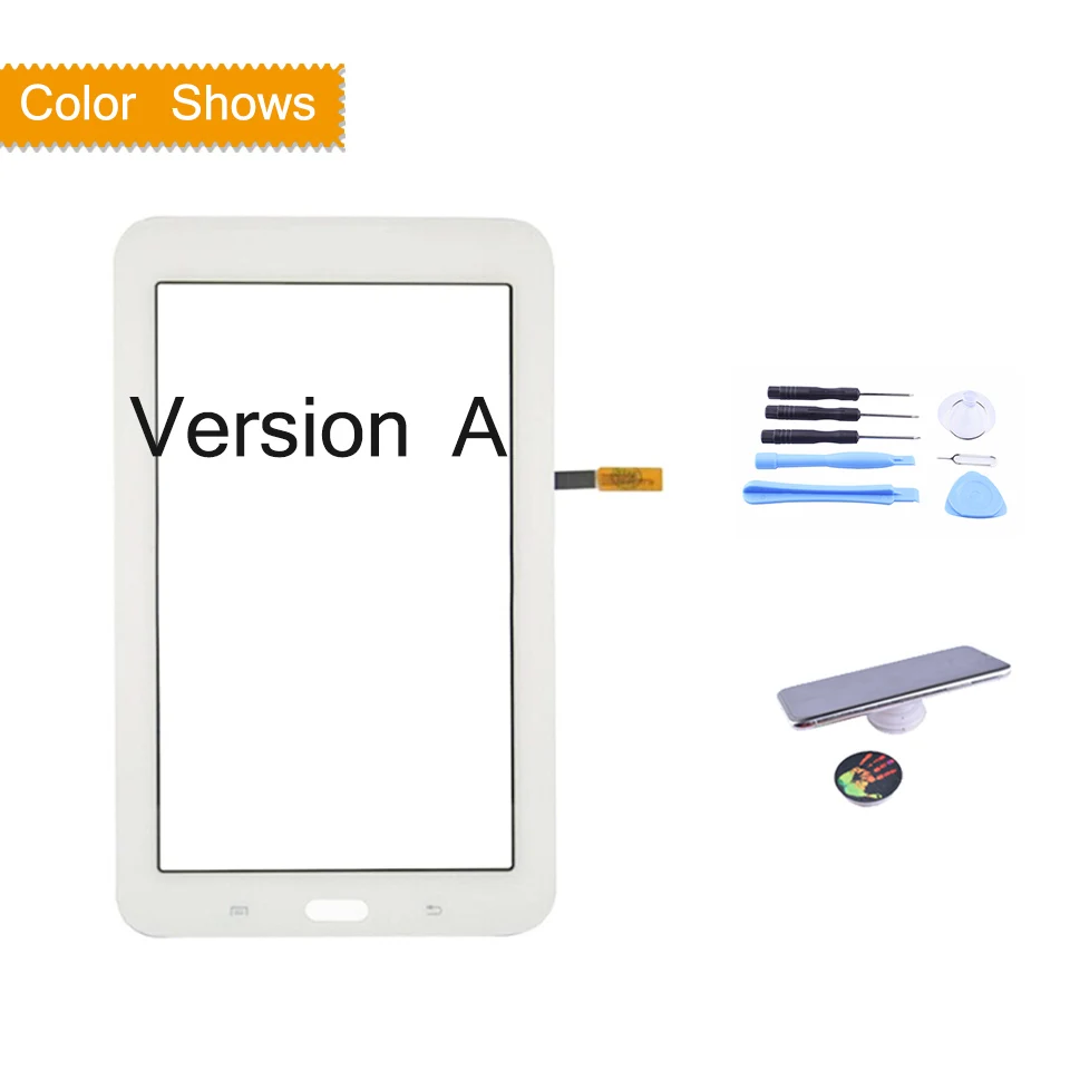 Для Samsung Galaxy Tab 3 LITE 7,0 SM-T113 T113 T113NU T114 сенсорный экран дигитайзер Передняя стеклянная панель сенсорный экран без ЖК-дисплея - Цвет: A white with gift