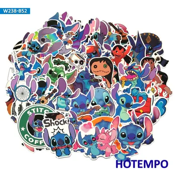 

50pcs Cute Lilo Stitch Anime Stickers for Kid DIY Mobile Phone Laptop Luggage Suitcase Guitar Skateboard Bike Case PVC Stickers