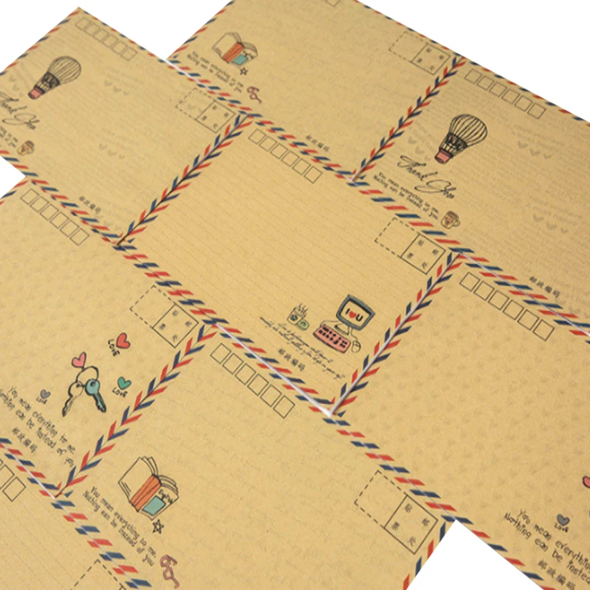 80 шт./лот Винтаж B6 Почтовые открытки воздуха крафт конверт Почтовые открытки защиты DIY конверт тонкие набор канцелярских принадлежностей
