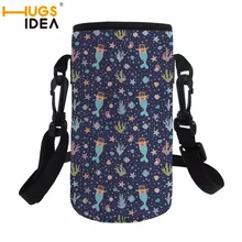 HUGSIDEA Мопс бутылка для воды для собак Сумка хорошая защита для нержавеющей стали термо покрытая 500 мл стеклянная бутылка мешок легко носить портативный мешок