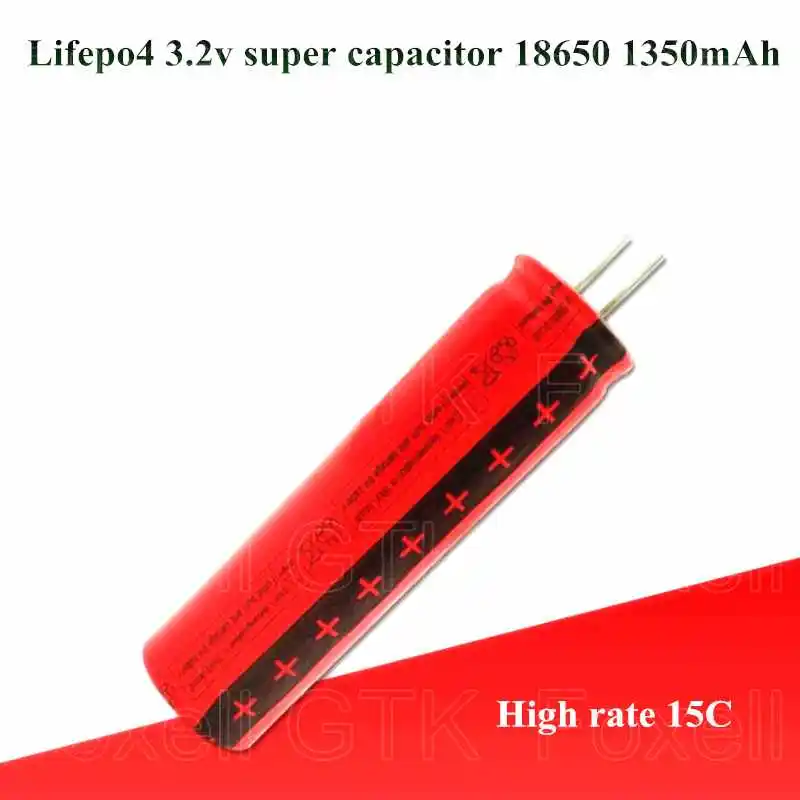 12pcs Lifepo4 3.2v super capacitor 18650 3.2v 1350mah cells power bank