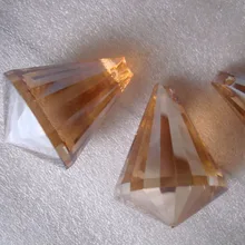 50 шт. 40 мм горячая Распродажа Золотой персиковый цвет кристалл блестящим алмазным напылением прядь падение для освещения кулон/окно/дверь/занавес декор