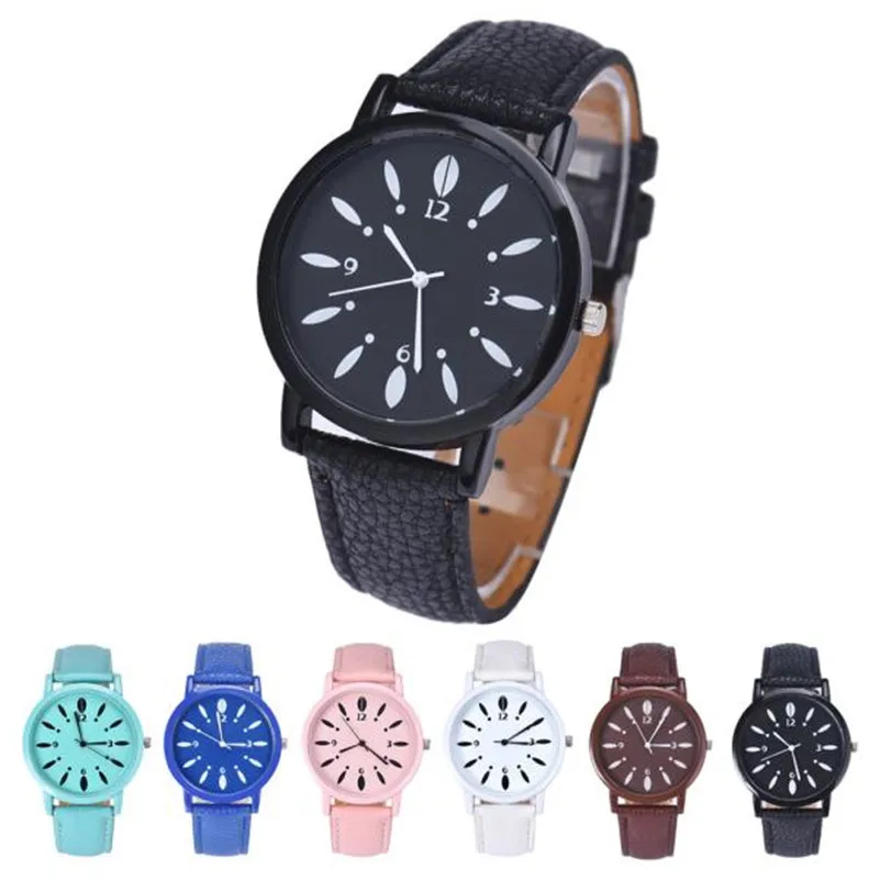 NEW Fashion women's watches casual watches Hook Buckle Leather Band Analog Alloy Quartz Wrist Watch clock montre femme M18 (3)