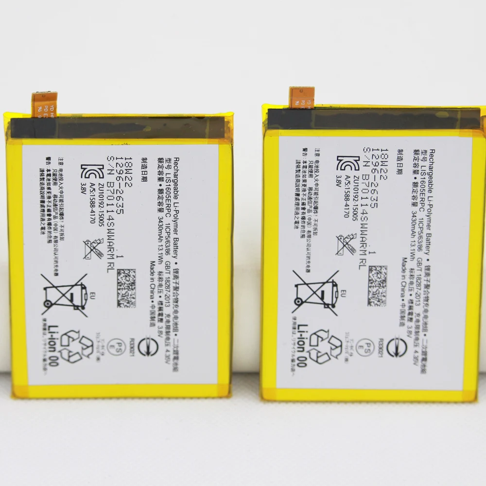 20 шт./лот 3430 мА/ч, LIS1605ERPC Батарея для Sony Xperia Z5 Премиум Z5P Дуа E6853 E6883 LIS1605ERPC Батарея
