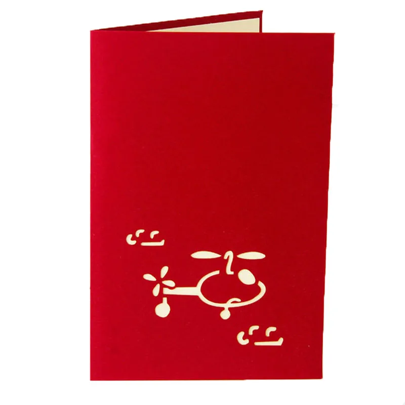 3D всплывающая открытка вертолет с днем рождения Рождество годовщина Пасха Y102|3d pop