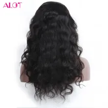 ALOT Body Wave 360 Lace Frontal Wig Brazilian Human Hair Wigs With Baby Hair PrePlucked Hairline Remy Hair 150%Density 10-22Inch