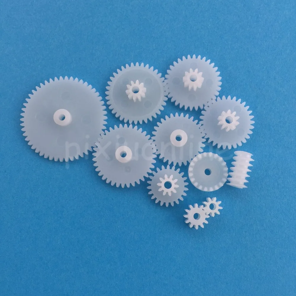11pcs J255Y M0.5 11 Different Kinds of Gears include Worm Shaft Gear Crown Gear Double-deck Reduction