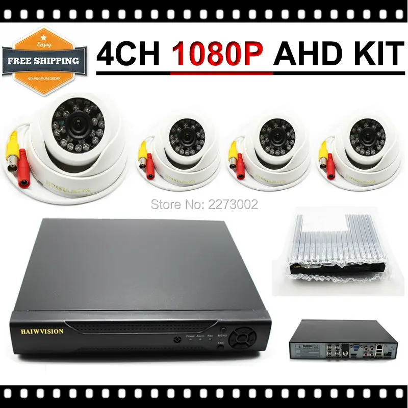  1280* 720P HD 2500TVL Indoor Security Camera System 1080P HDMI CCTV Video Surveillance 4CH DVR Kit AHD Camera Set 