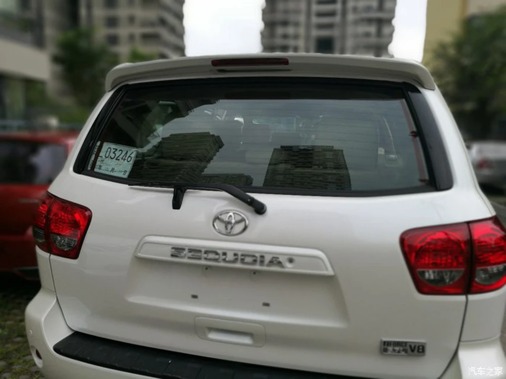 

SHCHCG ABS Plastic Unpainted Color Rear Roof Spoiler Tail Trunk Boot Lip Wing For Toyota Sequoia Spoiler 2008-2015 Car Styling