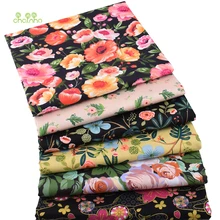 Chainho, черная Цветочная серия, саржевая хлопковая ткань с принтом, сделай сам шитье стеганое одеяло для ребенка и ребенка, подушка, подушка материал, 50x160 см