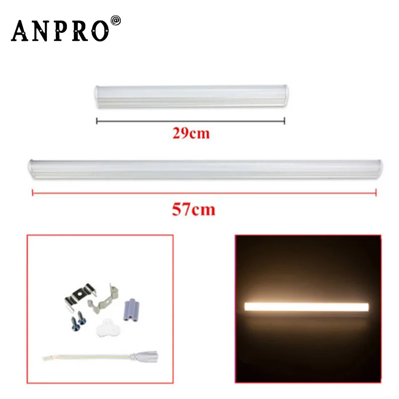 

Anpro T5 LED Tube 10W 6W 220V Led Lighting Bulb Cold White Warm Light High Bright Indoor Wall Lamp Home Lighting