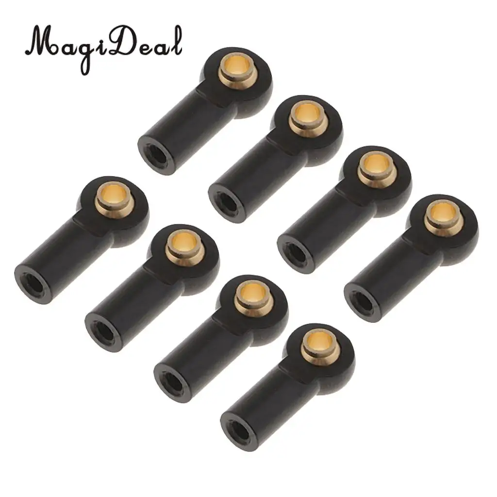 8Pcs Red Aluminum M3 Metal Ball Head Holder Tie Link Rod End Joint RC Climbing Crawlers Car For 1:10 D90 SCX10