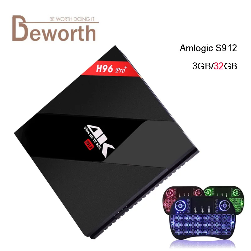 Prix pour 3 GB RAM 32 GB H96 Pro + Plus Amlogic S912 Octa Core 64Bit Android 6.0 TV BOX 4 K 1000 M 2.4/5.8G WiFi BT4.0 IPTV Smart Media Player Prix pour 3 GB RAM 32 GB H96 Pro + Plus Amlogic S912 Octa Core 64Bit Android 6.0 TV BOX 4 K 1000 M 2.4/5.8G WiFi BT4.0 IPTV Smart Media Player