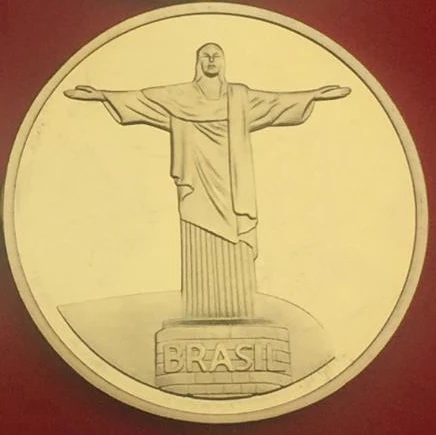 40 мм позолоченная монета медаль Иисуса Христа