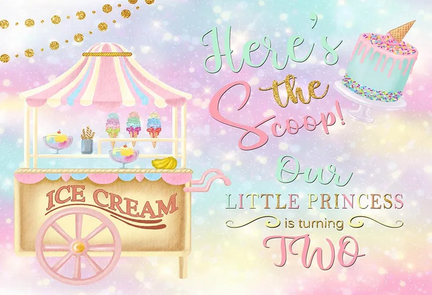 NeoBack фотография фон маленькая принцесса детское Мороженое Торт Декор день рождения фотосессия фон фотостудия баннер