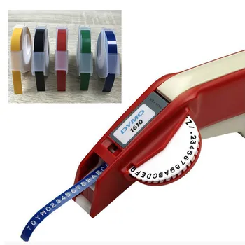 

Dymo 3D Manual Stereo Label Printers 1610 Including 5Pcs Mixed Color 9Mm 3D Plastic Label Printers Letterings Machine