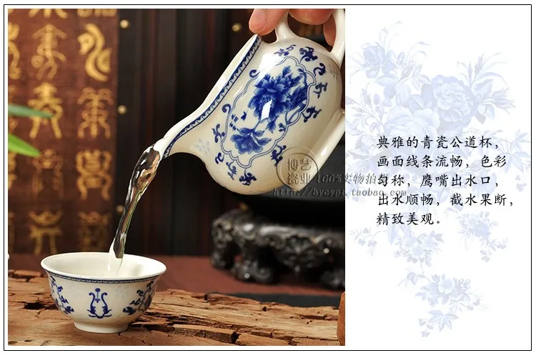 Ярмарка чашка синий и белый чайник, костяного фарфора GaiWan, Chahai, фарфор фильтр кружка, чайный сервис