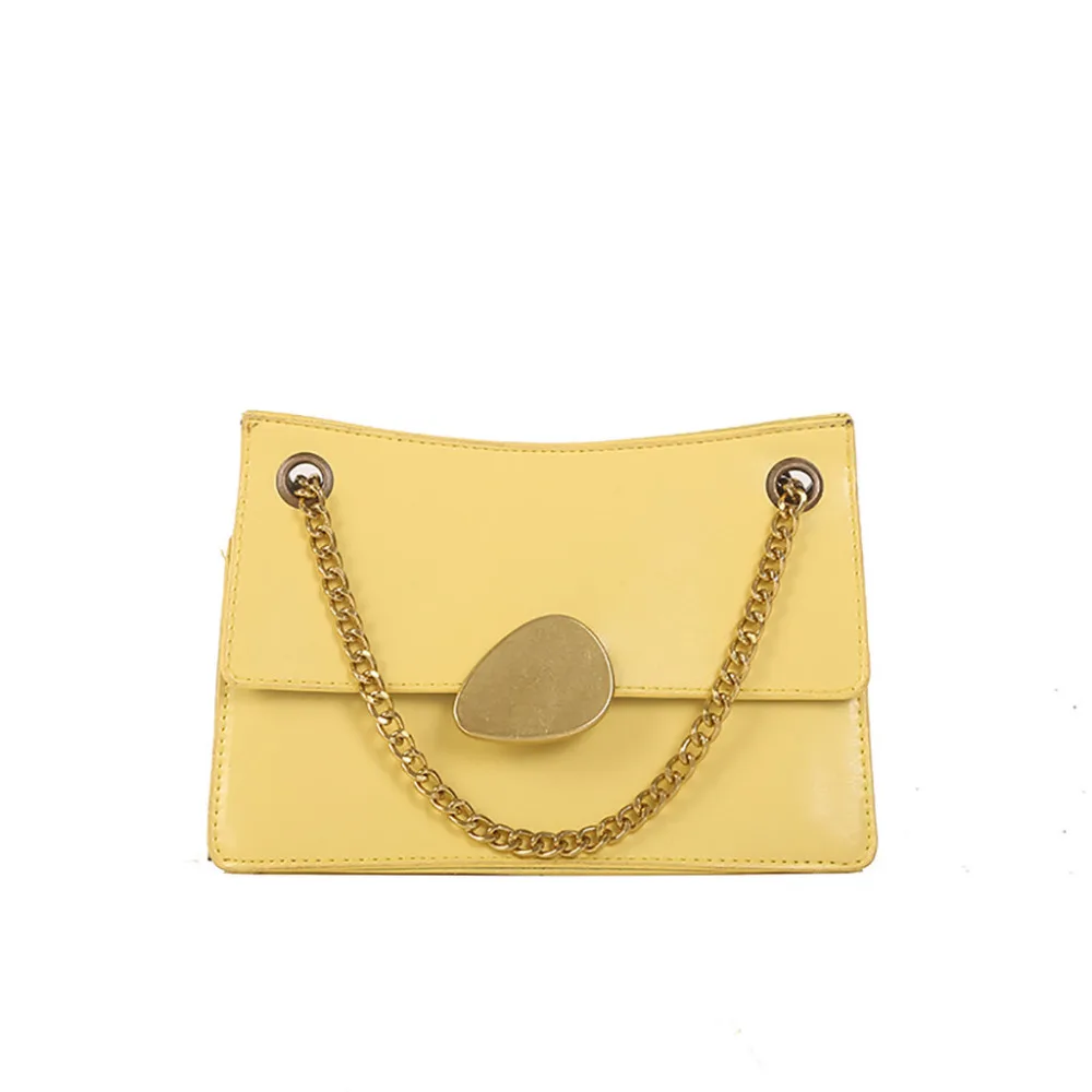 

Simple Cross Body Bag PU Leather Women Chain Messenger Bag Fashion Ladies Bags High Quality Luxury Handbags Shoulder Bags #15