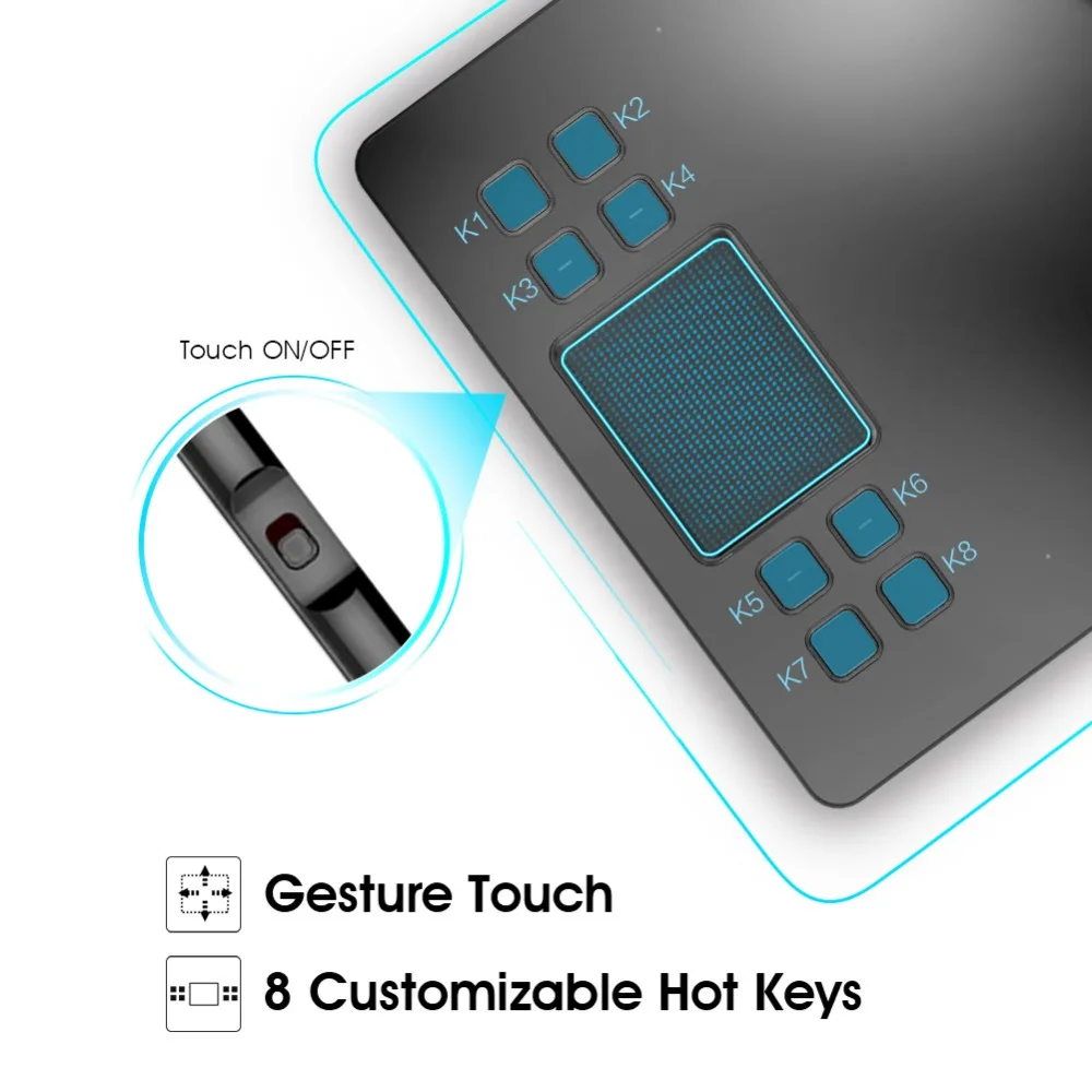  VEIKK A50 Tablets digitales TYPE-C USB firma gráficos dibujo pluma tableta OSU juego batería-gratis