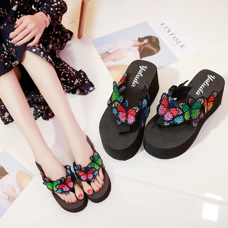 Женские шлепанцы Terlik Chanclas модные на платформе с бантом|Вьетнамки| |