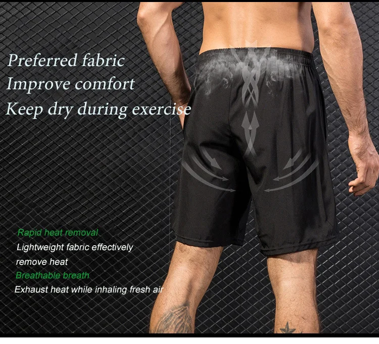 Facecozy Для мужчин летние дышащие кроссовки шорты с эластичным поясом быстросохнущая короткие брюки мужские Фитнес Йога Спортивные шорты