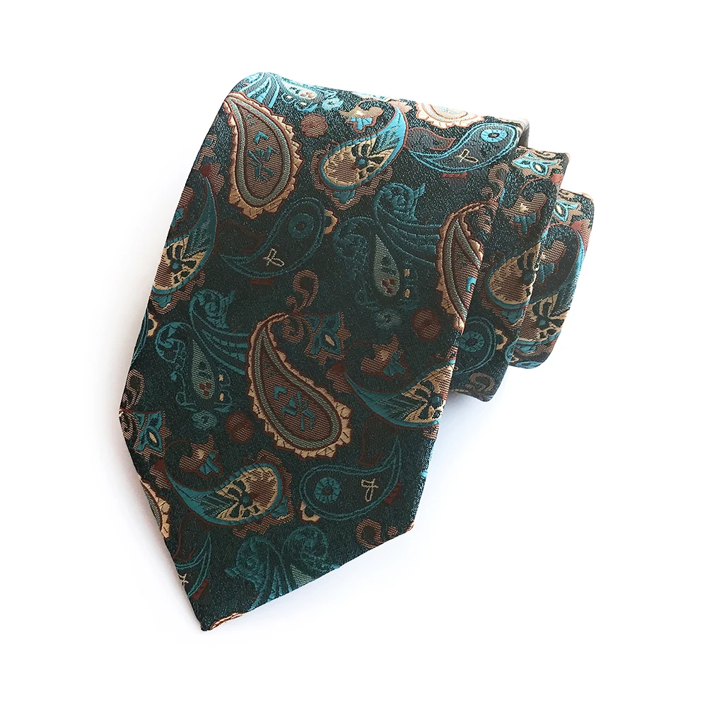 GUSLESON Дизайн Пейсли жаккард тканые шелковые мужские s галстуки шеи галстук 8 см Полосатый Галстуки для мужчин бизнес костюм Бизнес Свадебная вечеринка