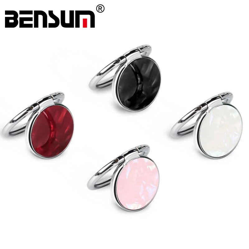 

360 Degree Metal Shell pattern phone Ring Bracket Holder For iPhone Magnetic Mobile Phone Stand Universal Table Ring Holder