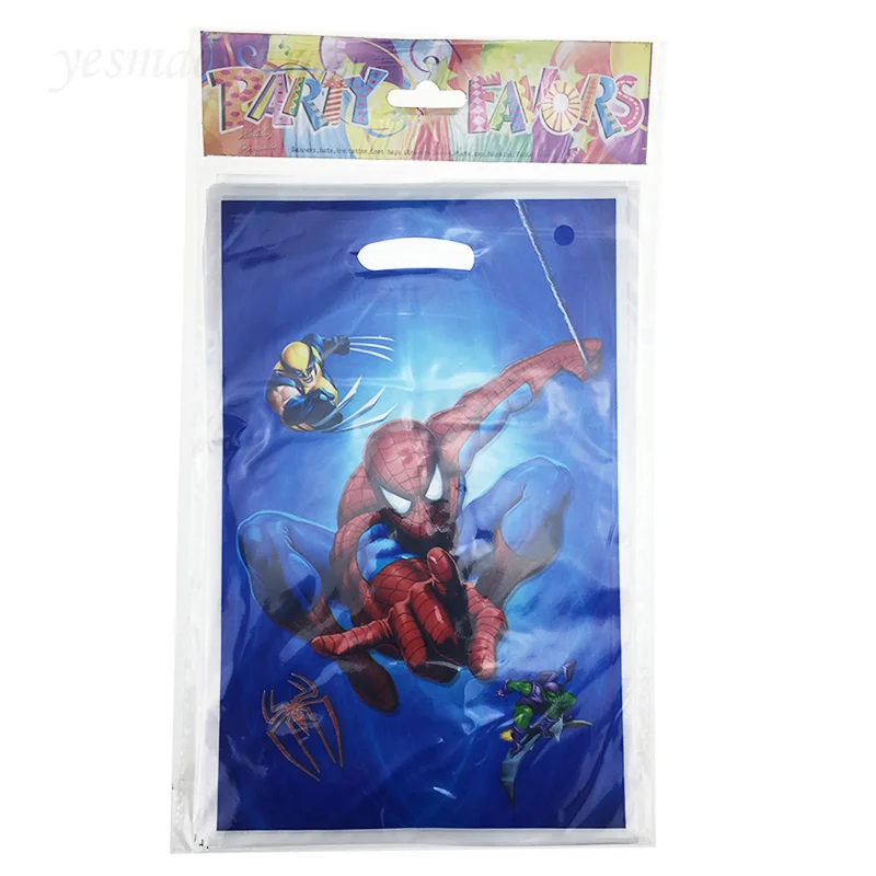10pc Plastic Spider Man Theme Birthday Party Supplies Child Kids