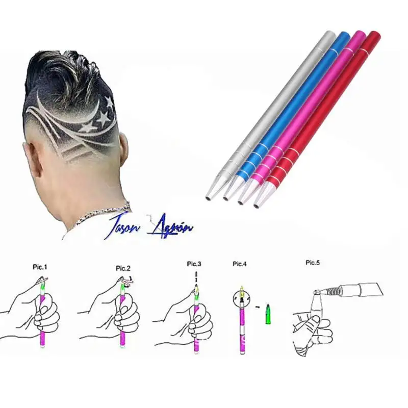 Популярные триммеры для волос, Многофункциональный Профессиональный салон, Волшебная Выгравированная ручка из нержавеющей стали, пинцет, комплект для бровей, узоры