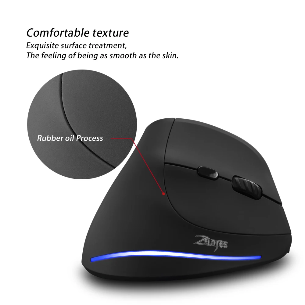 F-35 Mouse Wireless Vertical Mouse Ergonomic Rechargeable 2400 DPI Optional Portable Gaming Mouse for Mac Laptop PC Computer wireless mouse