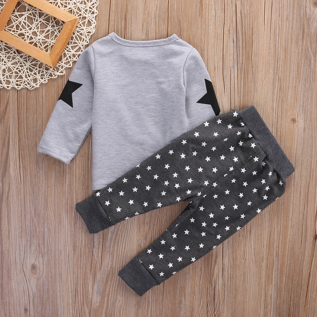 

HOT Toddler Baby Boys Kids Sweatshirt T-shirt+Pants 2PCS Outfits Set Tracksuit