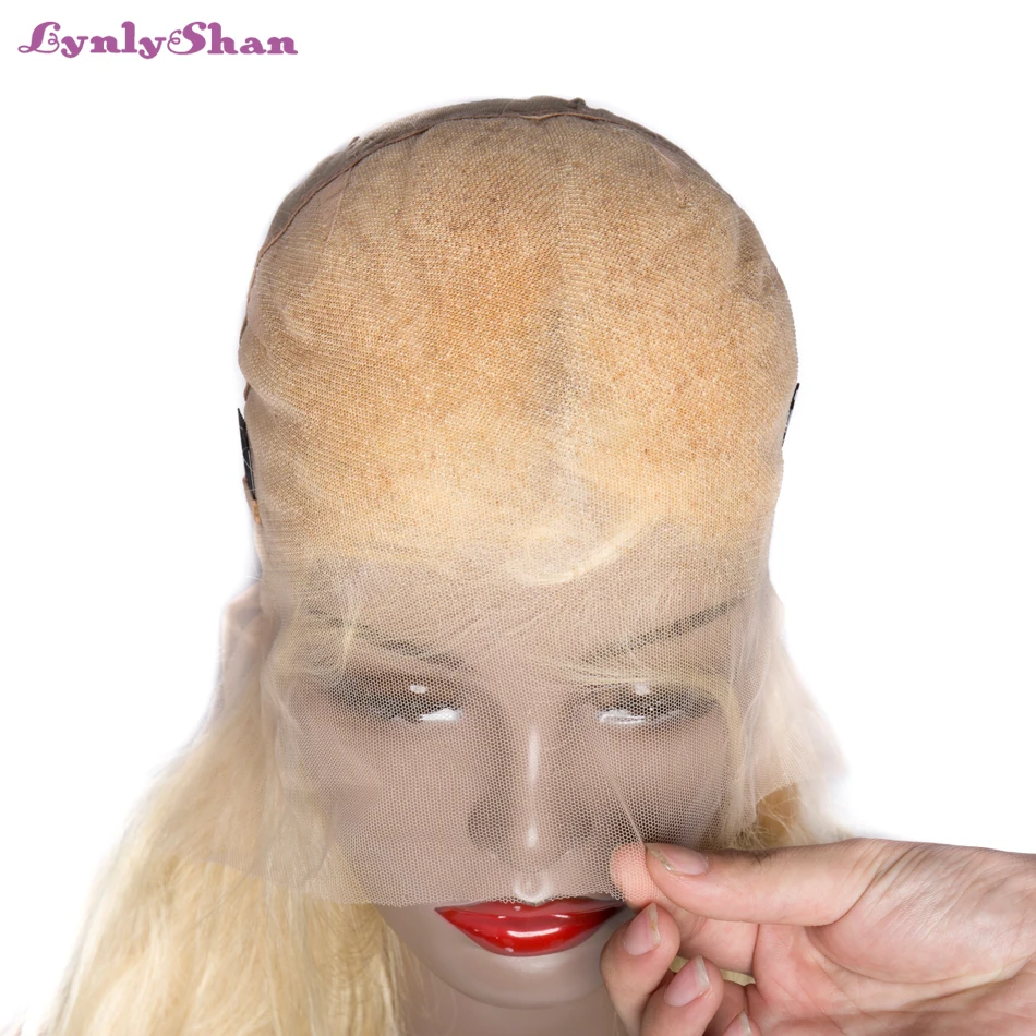 Lynlyshan волосы малазийские полный парик кружева волнистые 613 блонд цвет 100% Remy человеческие волосы 150% Плотность 10-30 дюймов Бесплатная доставка