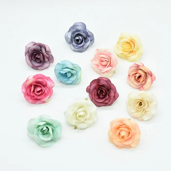 

20pcs MINI silk roses fake flowers wall for home wedding decor flores diy bridal brooch christmas garland artificial flowers