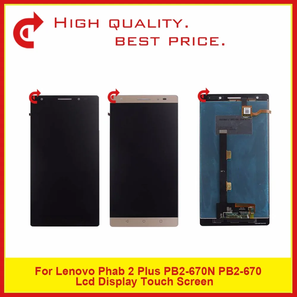 

10Pcs/lot 6.4" For Lenovo Phab 2 Plus PB2-670N PB2-670y PB2-670 LCD Display With Touch Screen Digitizer Sensor Panel Assembly
