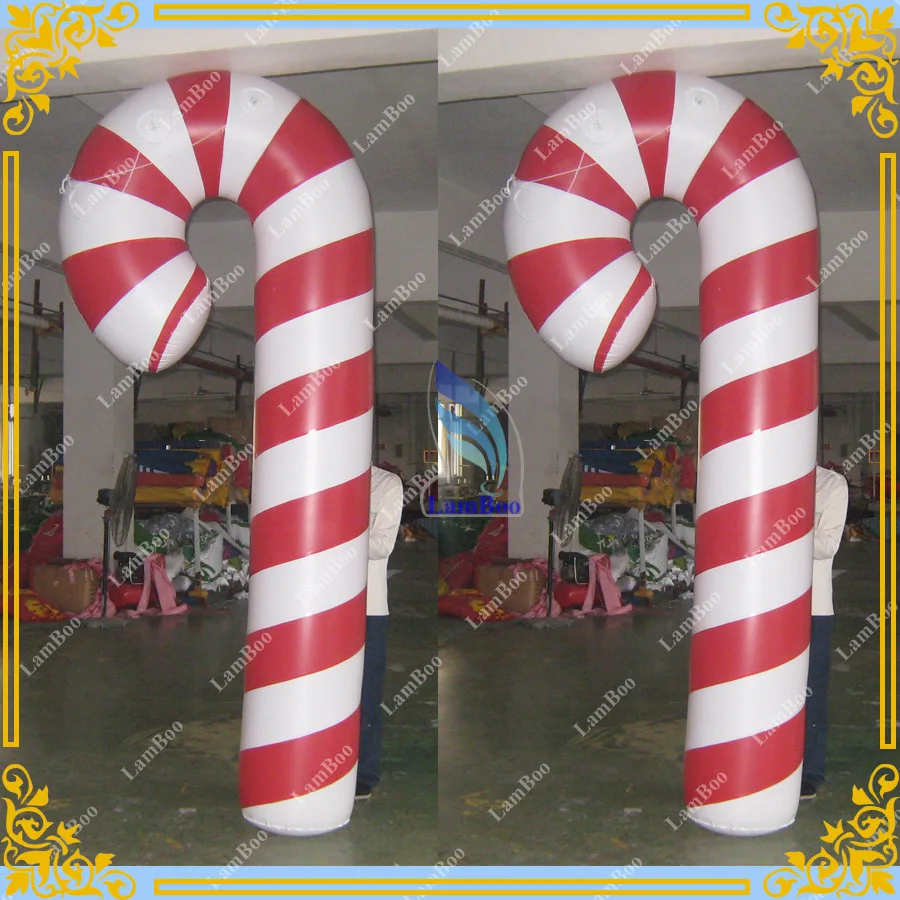 Inflatable Candy Cane for Christmas, Inflatable PVC Candy Cane for