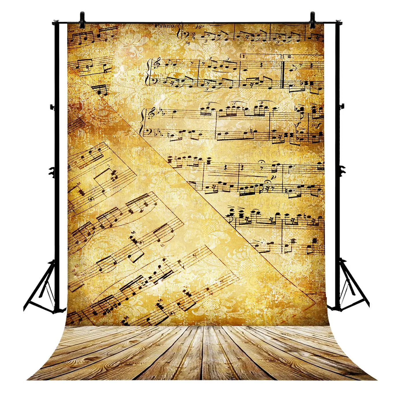 

5x7ft Retro Music Note Polyester Photo Background Portrait Backdrop