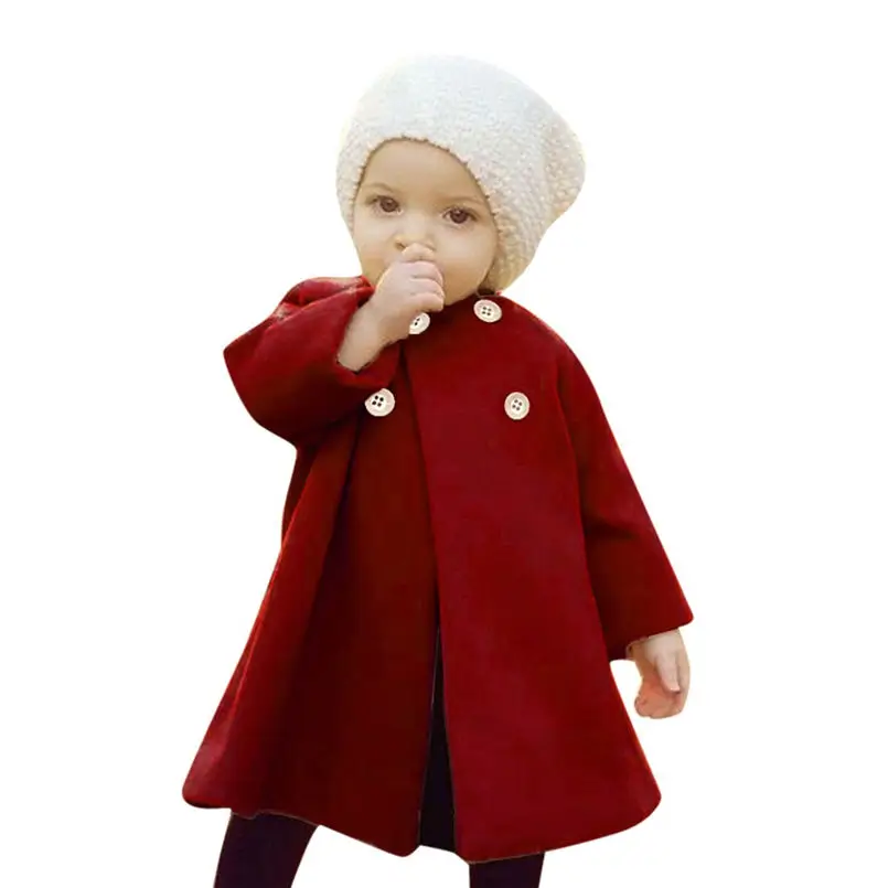 Новая Стильная осенне-зимняя верхняя одежда для маленьких девочек, плащ, куртка на пуговицах, теплое пальто, одежда для детей, vestido infantil, 20