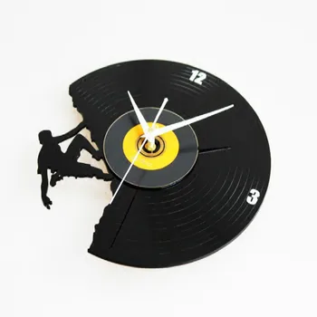 

Fighting Spirituality Climbing Film Home Decor Wall Clocks Fashion Creative Vinyl Cd Recording Wall Clock Movement