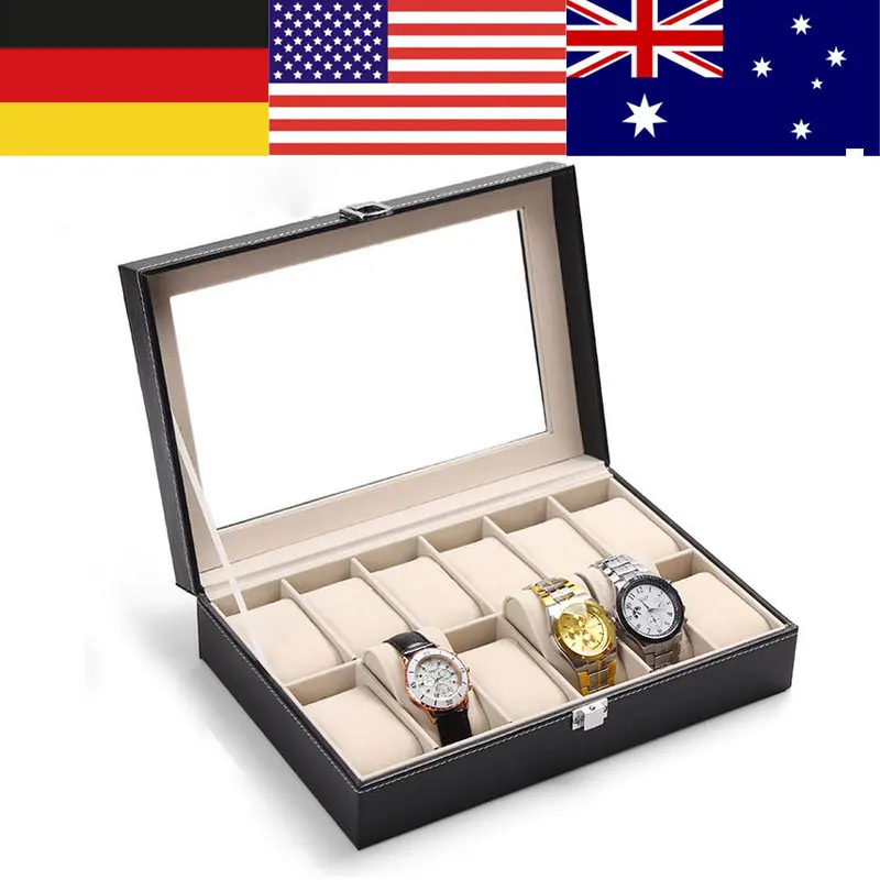 

6/10/12/20/24 Grids Jewelry Box Makeup Organizer Storage Box Travel Jewelry Casket Earings Necklace Storage Container Gift Box