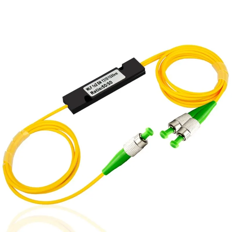 

5 PCS Fiber Optic FBT Splitter FC/APC Connector 1x2 SM 1310/1550nm FTTH Splitter Free Shipping